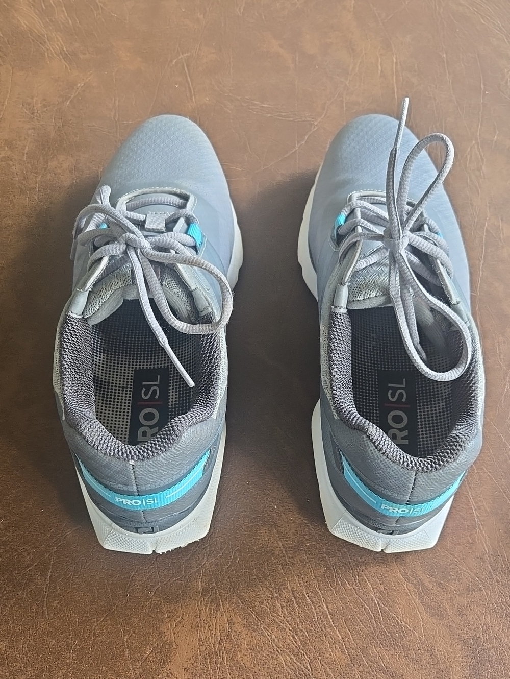Men's Footjoy Gray Golf Shoes with Blue Accent